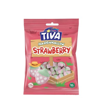 TIVA MARSHMALLOW STRAWBERRY 140 GR x 12