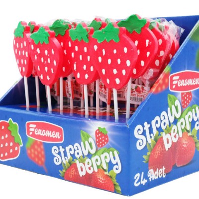 FENOMEN CANDY POPS STRAWBERRY 40 GR x 24