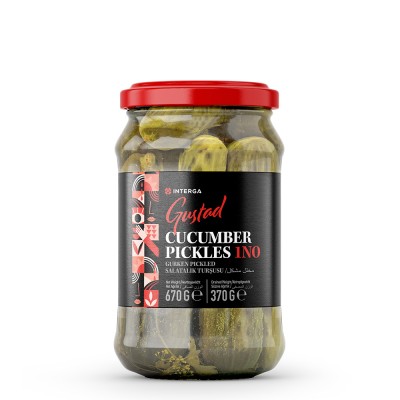 GUSTAD CUCUMBER PICKLES - NO.1 670 GR x 12